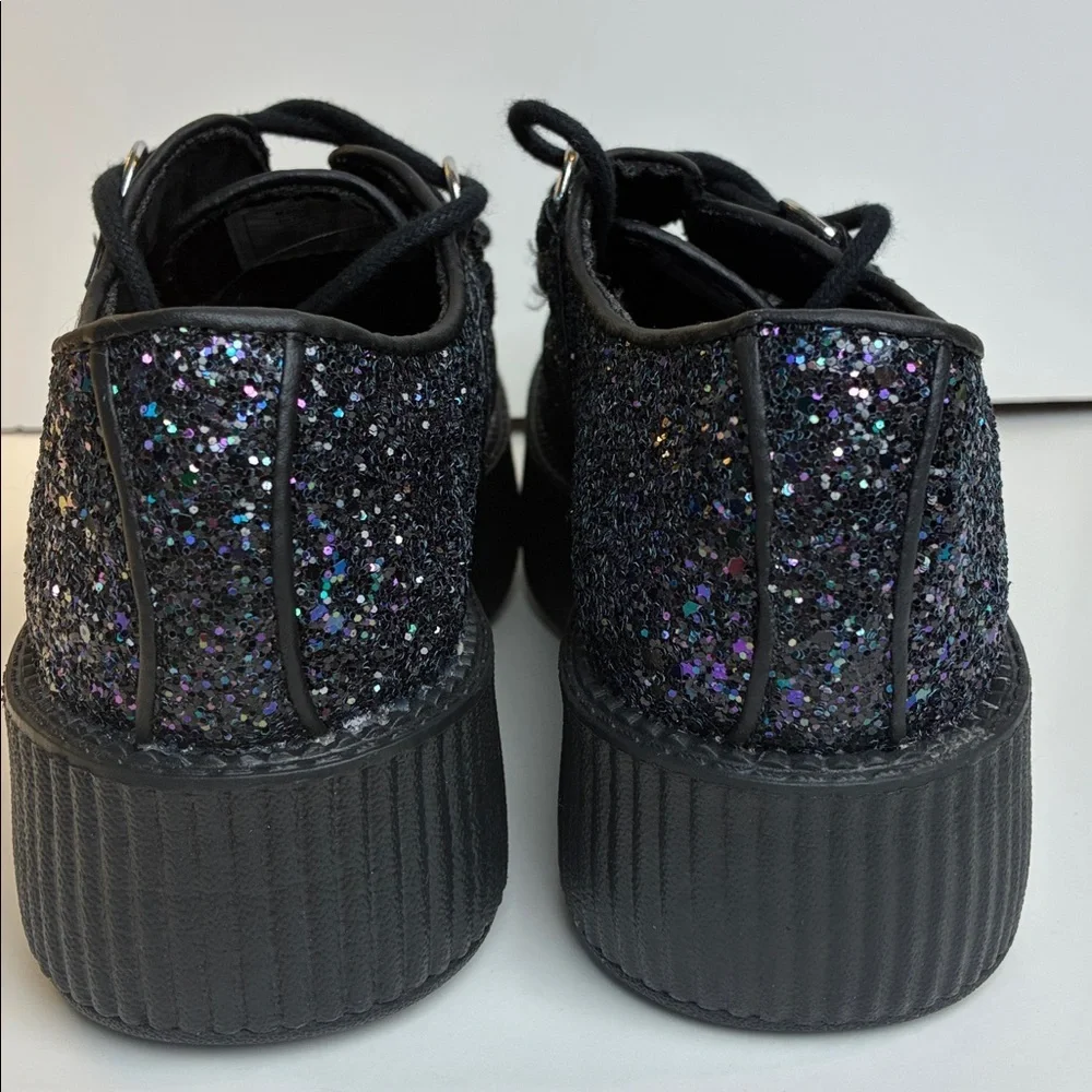T.U.K BLACK JEWELS GLITTER VIVA MONDO CREEPERS US WMN 5 EU 36 NEW Dark Princess